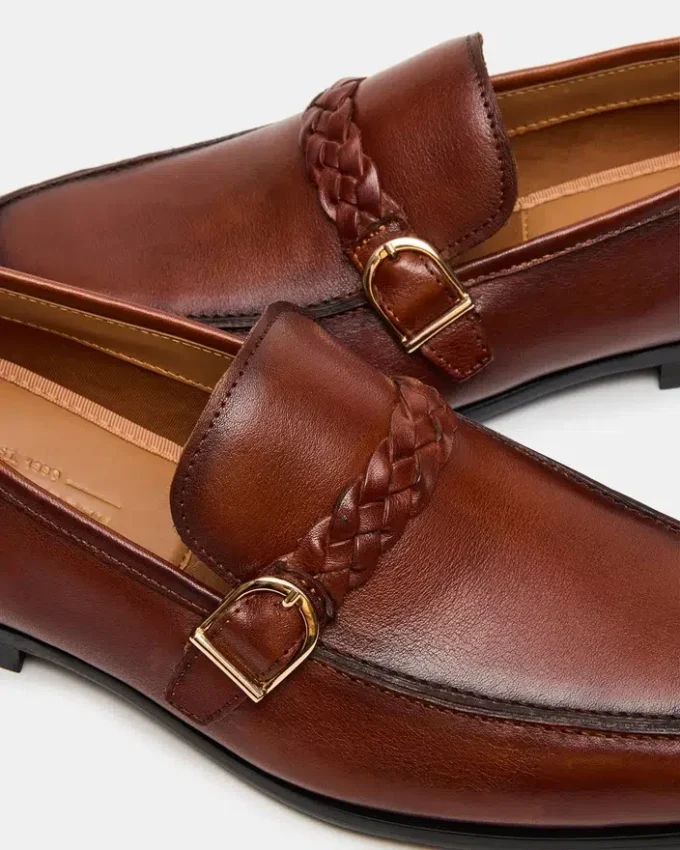 Chaplin in pelle marrone chiaro