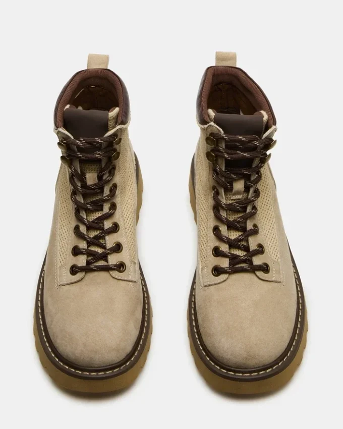 Cino in pelle scamosciata color tortora