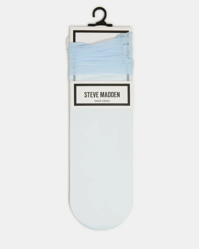 Confezione da 2 paia di calzini corti Sofia in maglia a rete tinta unita, azzurri