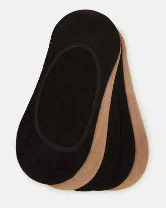 Confezione da 5 calzini interni in microfibra a tinta unita