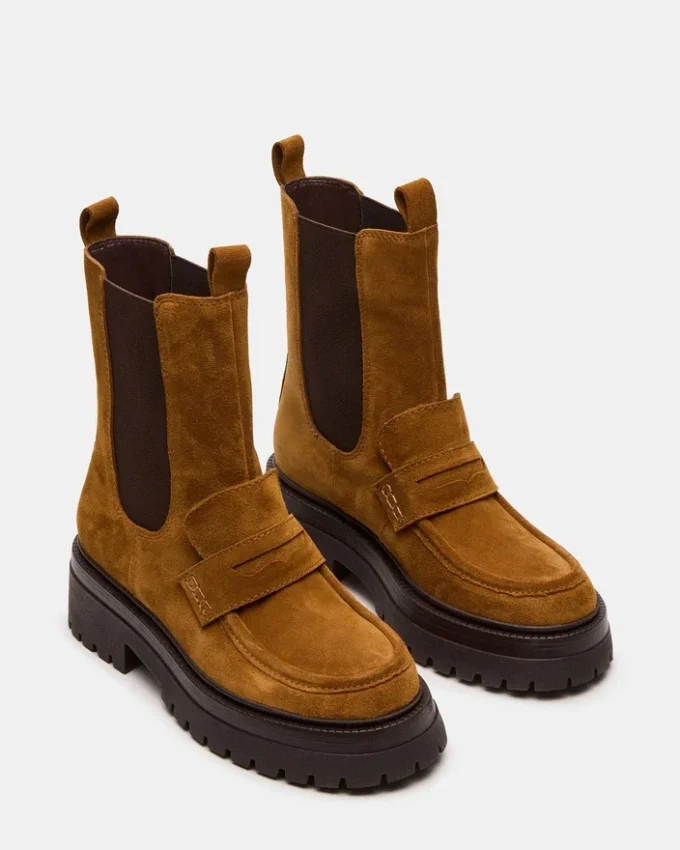 Conway in pelle scamosciata color cognac