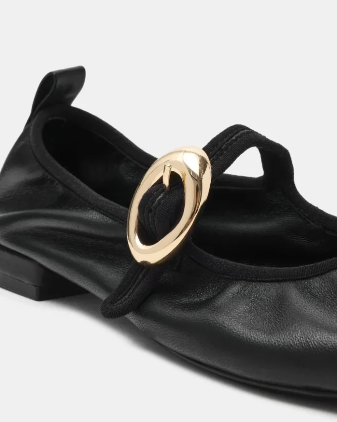 Daffia in pelle nera Daffia in pelle nera