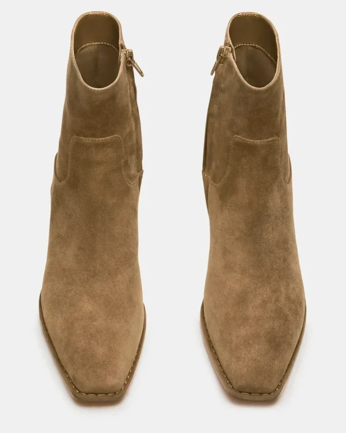 Define in pelle scamosciata color tortora