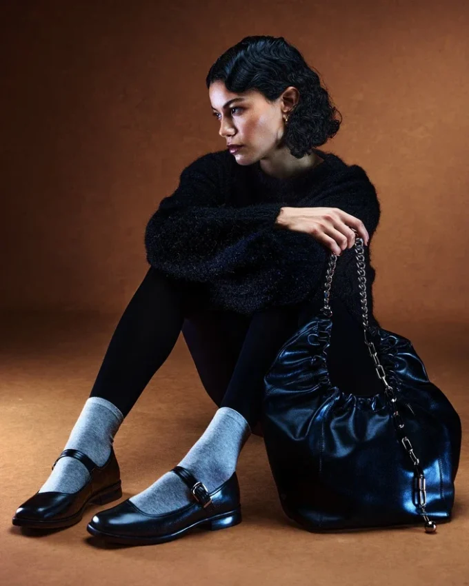 Delancy in pelle nera