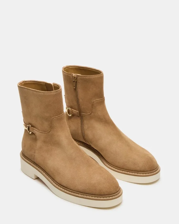 Diablo in pelle scamosciata color tortora