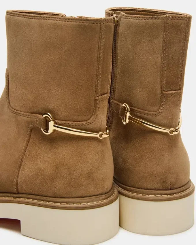 Diablo in pelle scamosciata color tortora