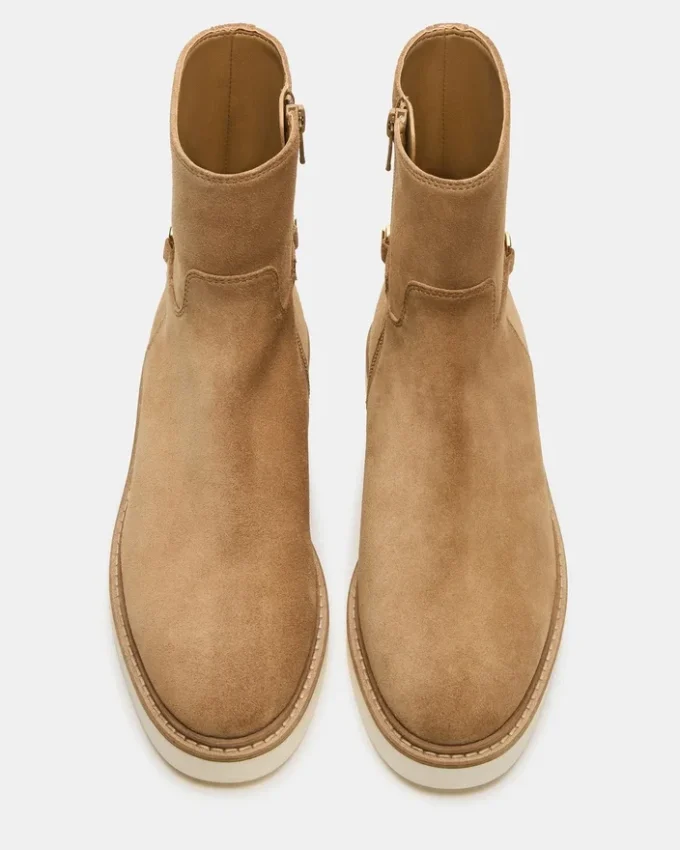 Diablo in pelle scamosciata color tortora