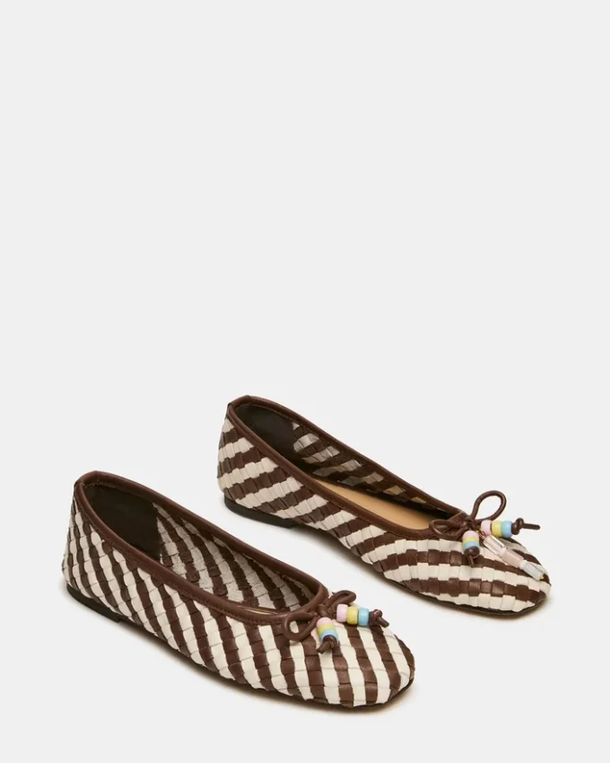 Divy in pelle bianca/marrone Divy in pelle bianca/marrone