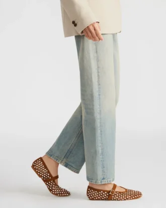 Dreaming in camoscio color castagna con strass