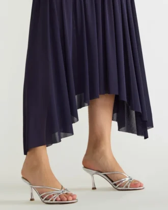 Edna in pelle argentata