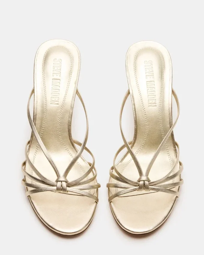 Edna in pelle color champagne