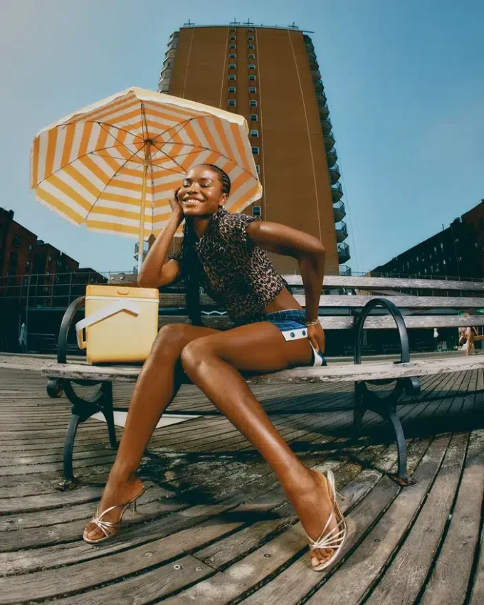 Edna in pelle color champagne