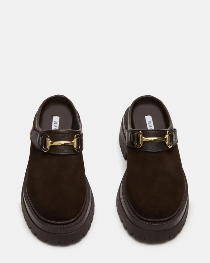 Erba in pelle scamosciata marrone