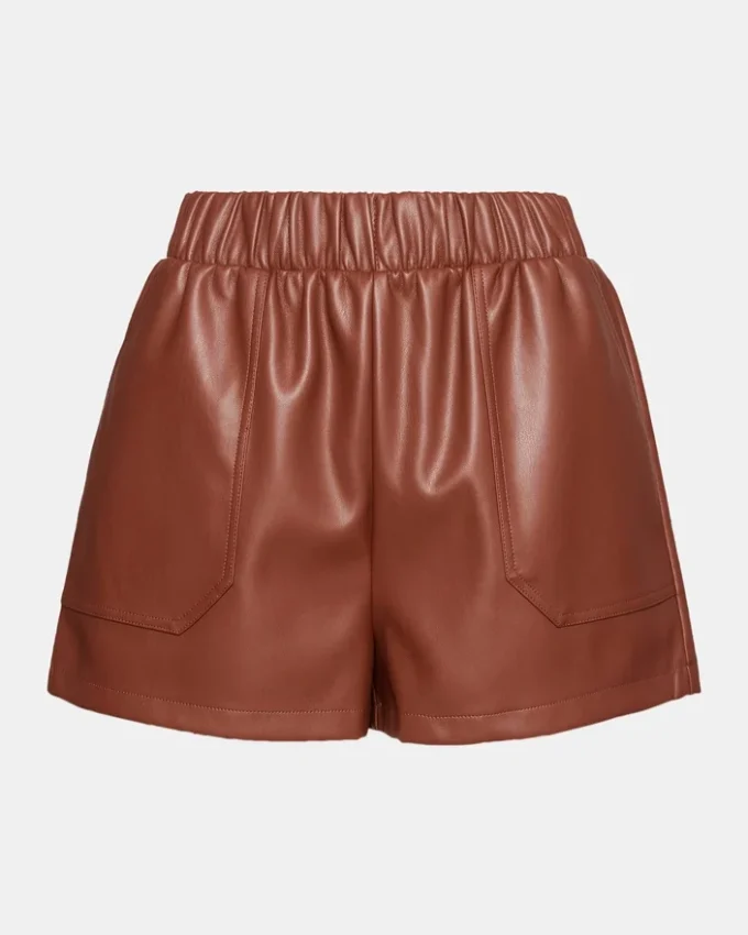 Faux the Record Short Cognac
