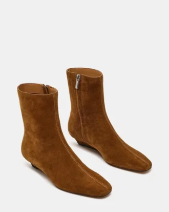 Flaire in pelle scamosciata color sabbia