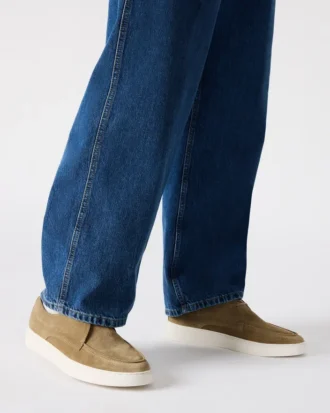 Frankk in pelle scamosciata color tortora