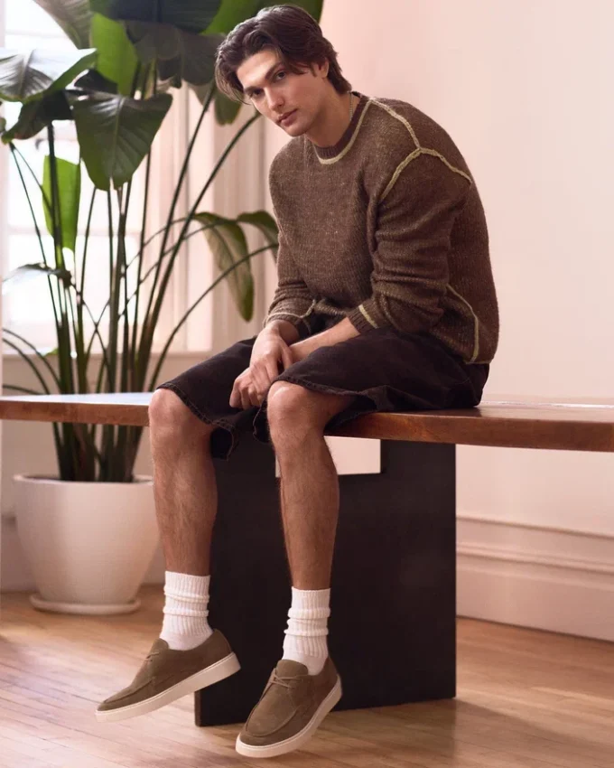 Frankk in pelle scamosciata color tortora Frankk in pelle scamosciata color tortora