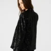 Giacca blazer con paillettes Payton, nera