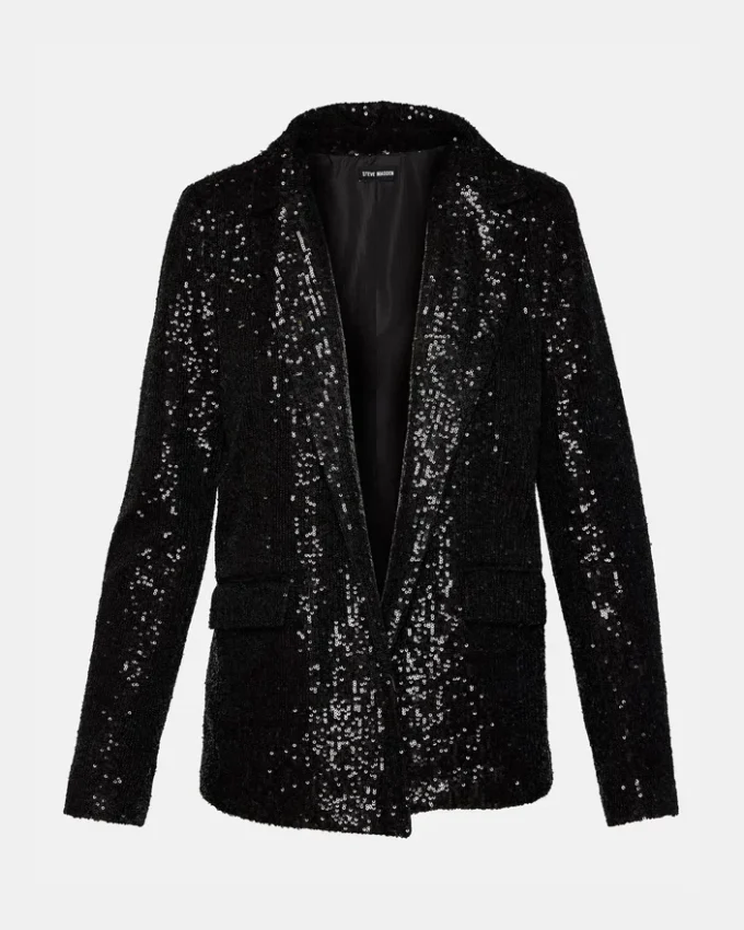 Giacca blazer con paillettes Payton, nera