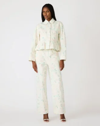 Giacca floreale Sloan Beige pesca