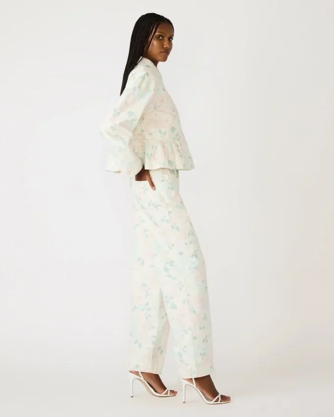 Giacca floreale Sloan Beige pesca