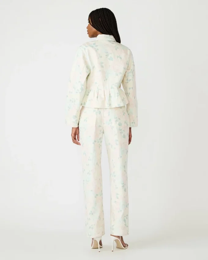 Giacca floreale Sloan Beige pesca