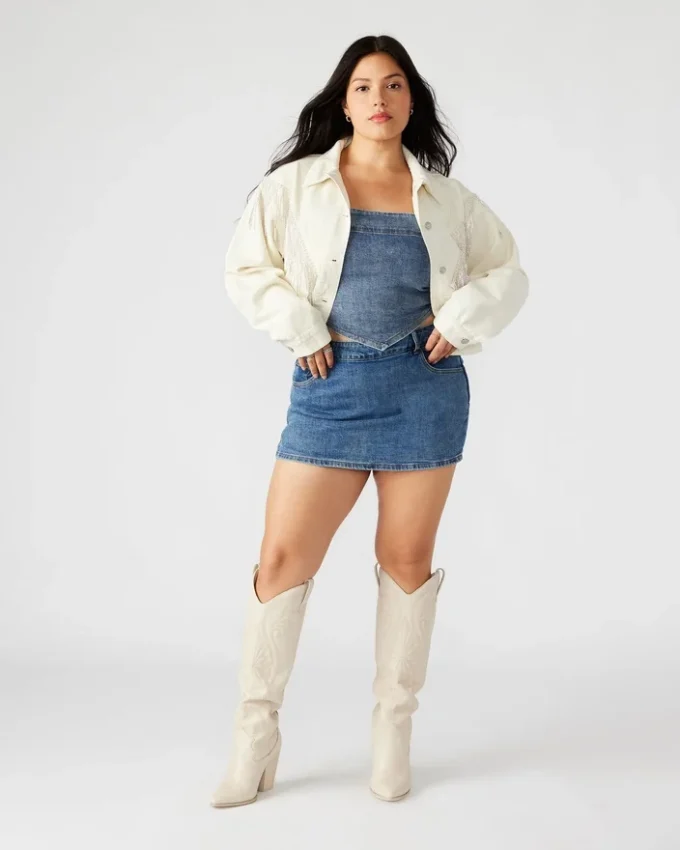 Giacca in denim Canyon color crema