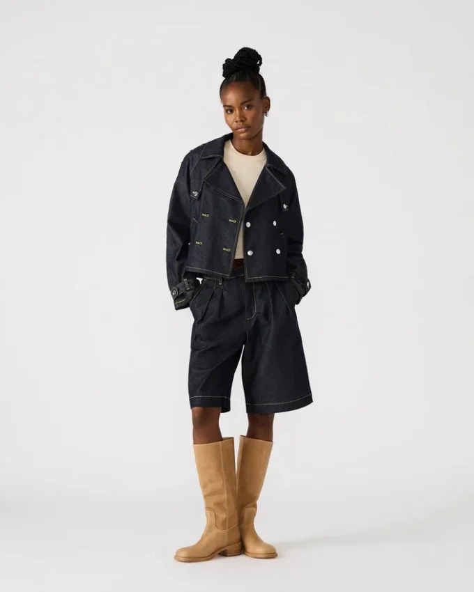 Giacca in denim Sirus Indaco