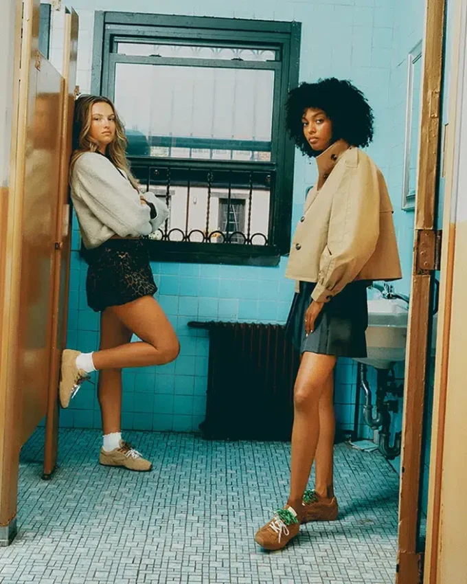 Aziel in pelle scamosciata color cammello