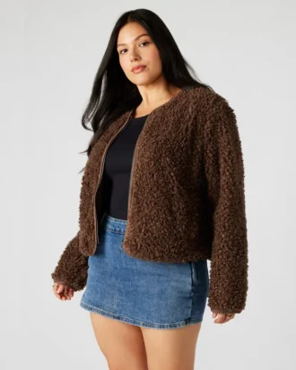 Giacca Teddy Marrone