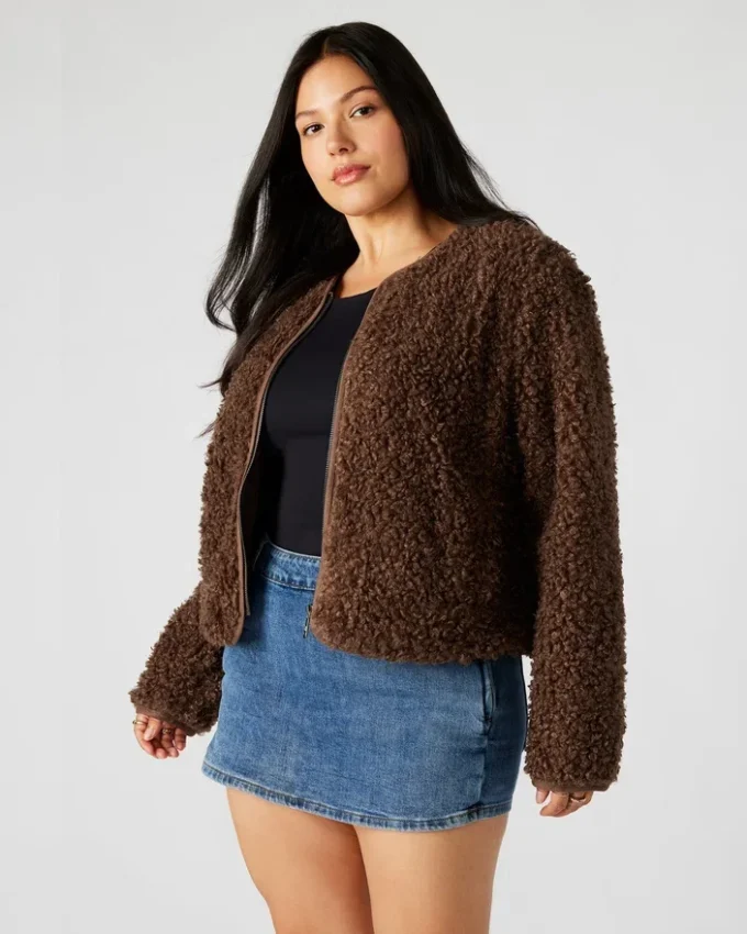 Giacca Teddy Marrone