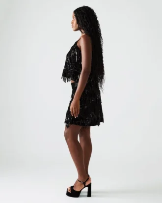 Gonna con paillettes Cindi nera