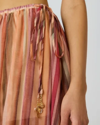 Gonna Shilloh a righe multicolori