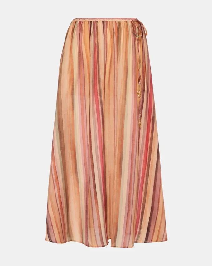 Gonna Shilloh a righe multicolori