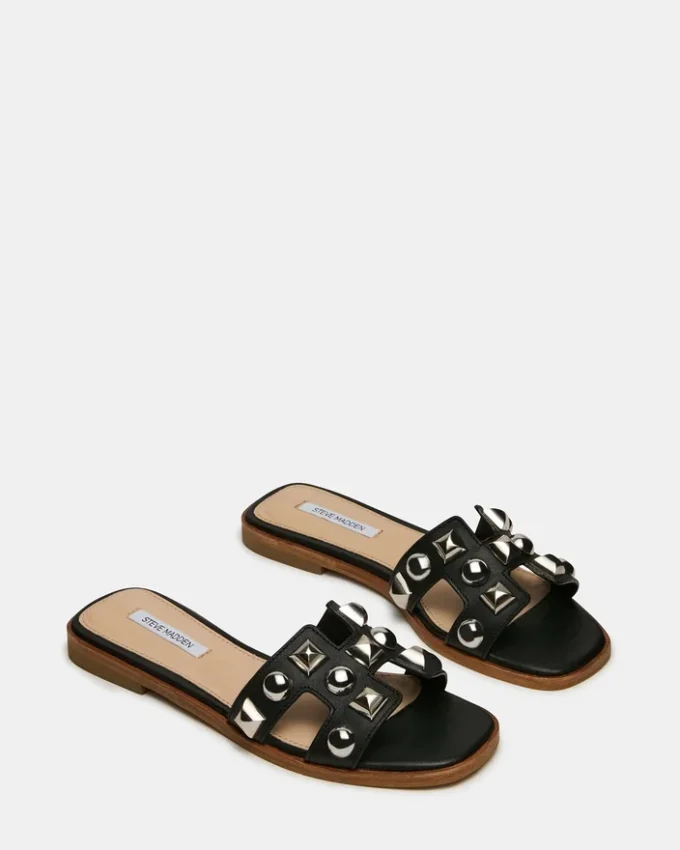 Hadyn Studs in pelle nera