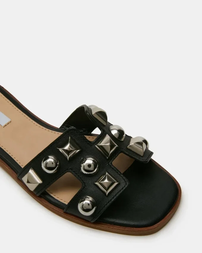 Hadyn Studs in pelle nera