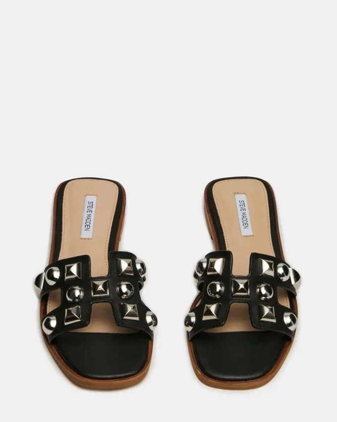 Hadyn Studs in pelle nera