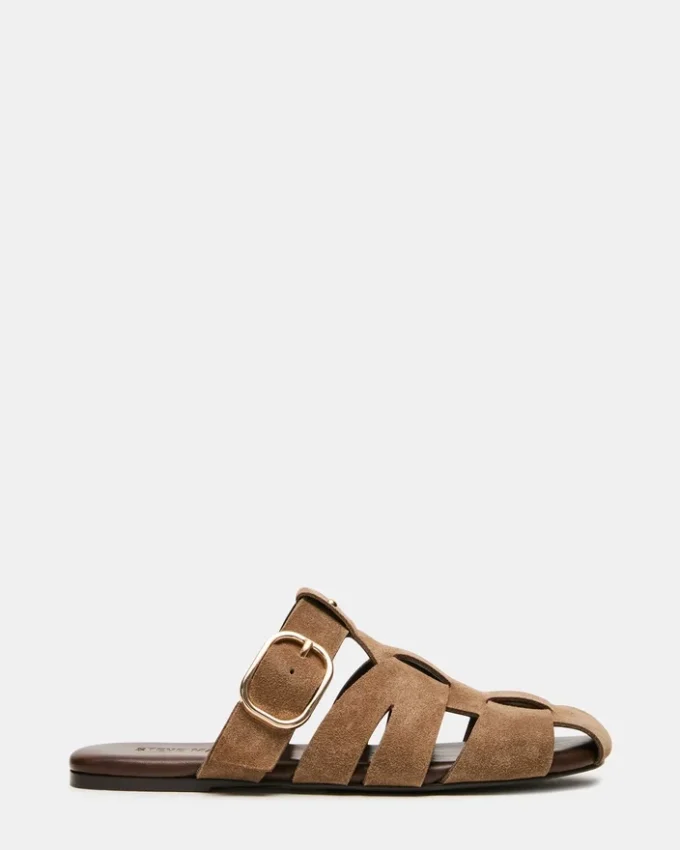 Halo in pelle scamosciata color tortora