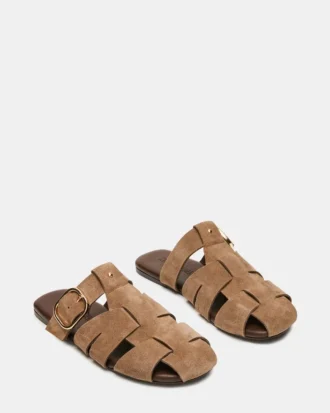 Halo in pelle scamosciata color tortora