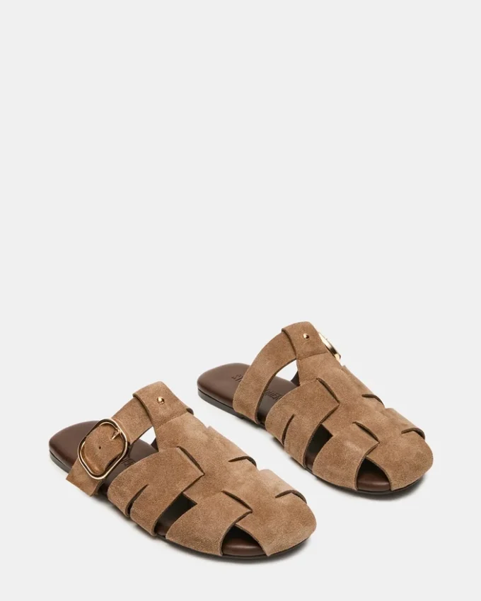 Halo in pelle scamosciata color tortora