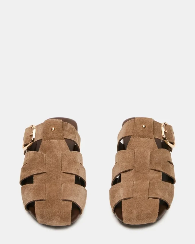 Halo in pelle scamosciata color tortora