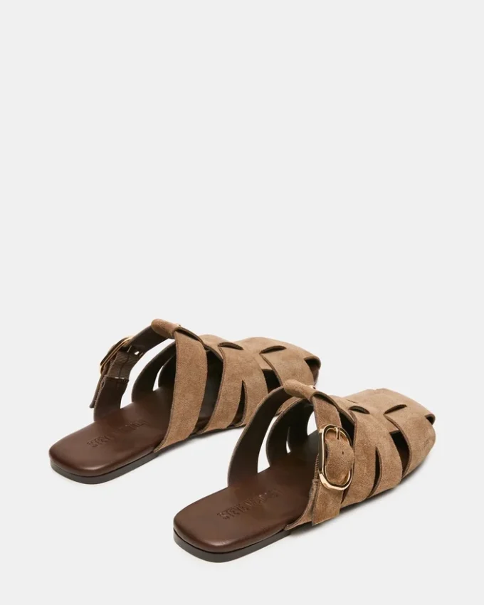 Halo in pelle scamosciata color tortora