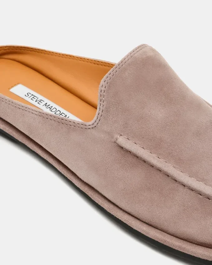 Harrington in pelle scamosciata color tortora