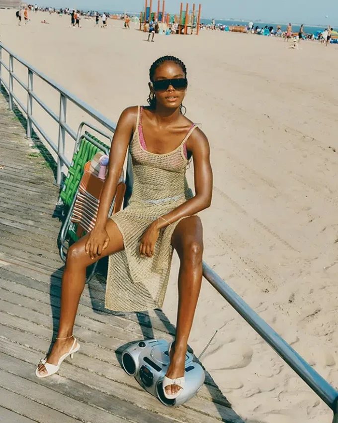 Henrietta in pelle color osso