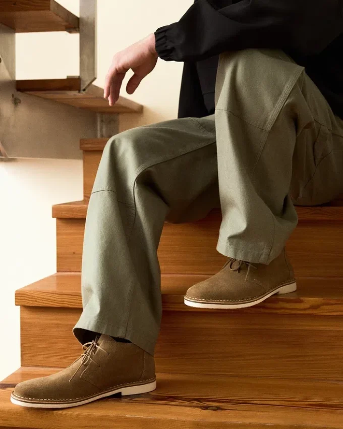 Hero in pelle scamosciata color cognac