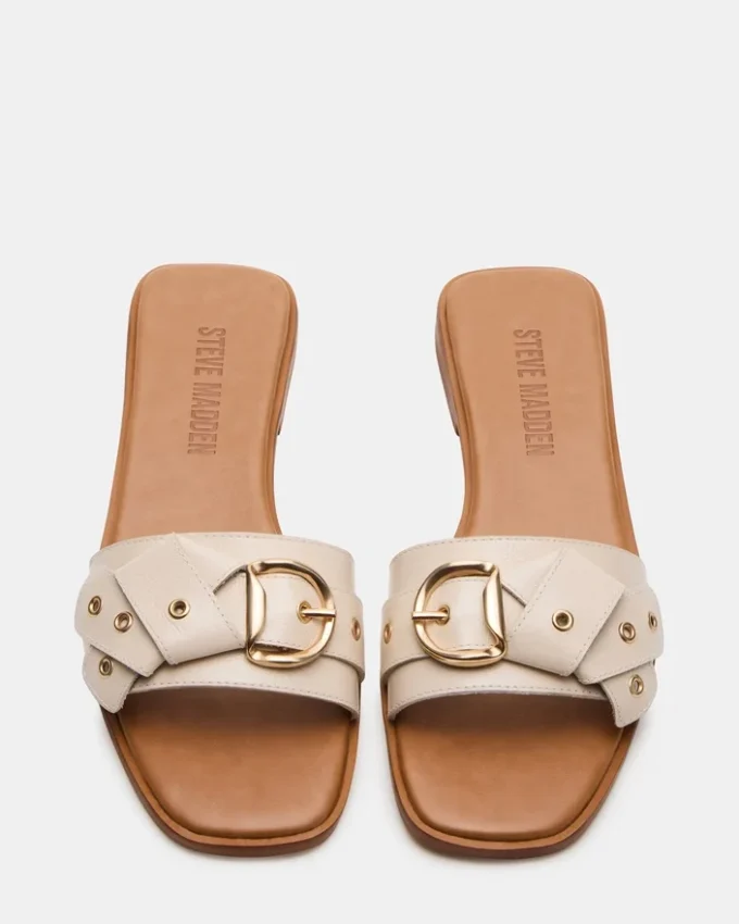 Hilaria in pelle color osso