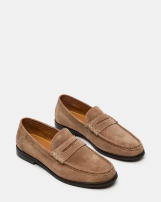 Huckle in pelle scamosciata color tortora