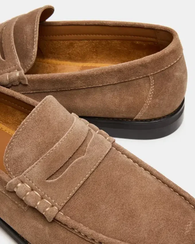 Huckle in pelle scamosciata color tortora Huckle in pelle scamosciata color tortora