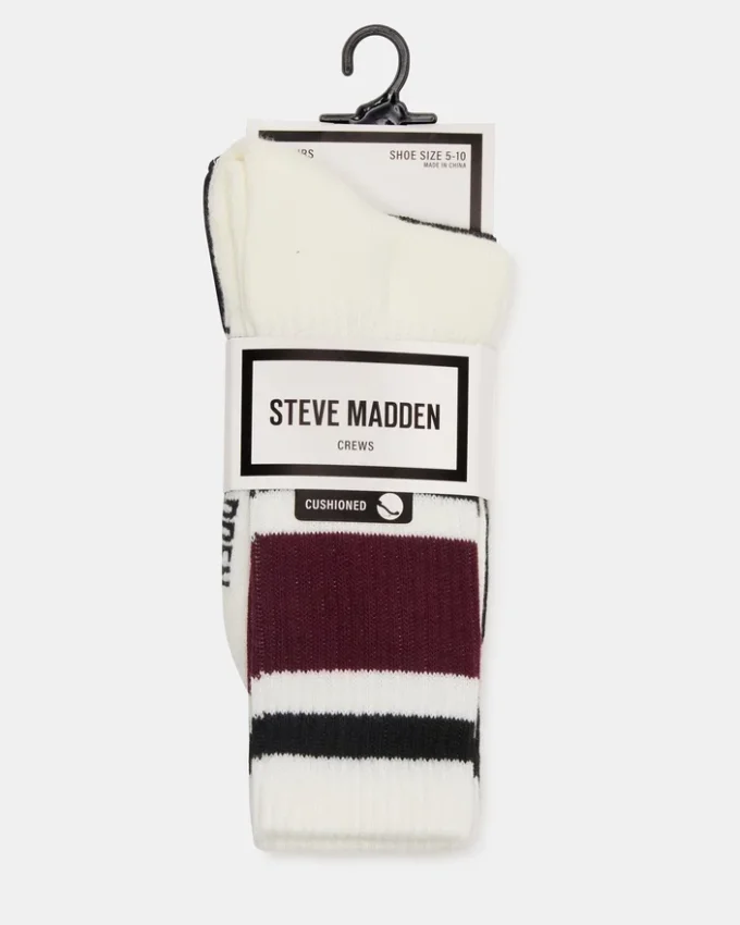 Ivy Confezione da 2 Calzini Sportivi a Righe Cherry