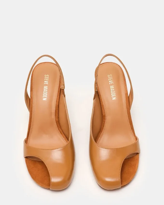 Janine in pelle marrone chiaro